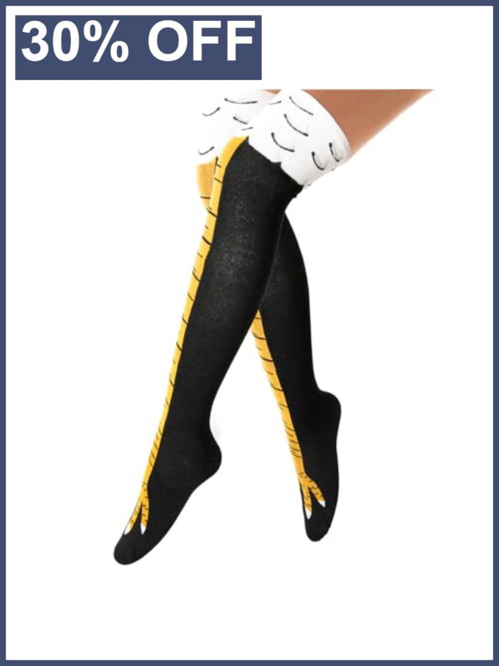 Novelty Chicken Leg Knee-High Socks Funny Animal Costume Accessory